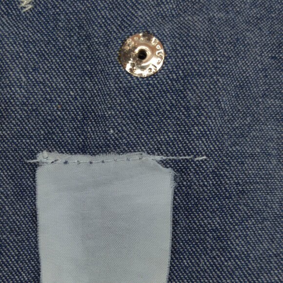 Dickies Overalls Mens 38x32 Blue Denim Bib Workwear Hammer Carpenter Zip Fly - Picture 11 of 16